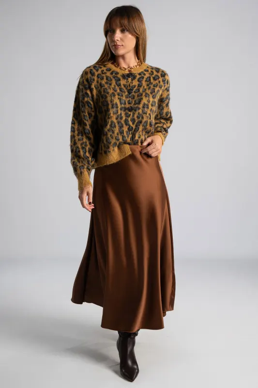 Cardigan Leopard Knitted 
