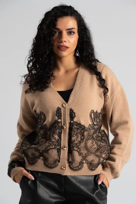 Cardigan Thread Detail Lace