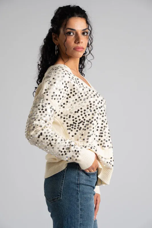 Cardigan Thread Payettes