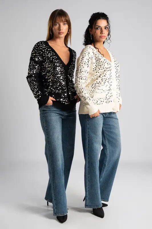 Cardigan Thread Payettes