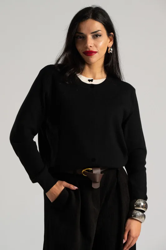 Cardigan Knitted Rib Details