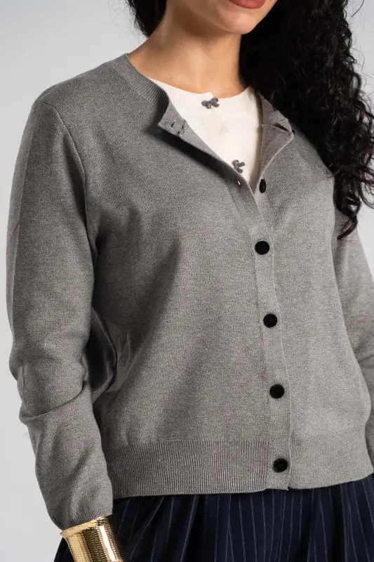 Ζακέτα Νημάτινη Rib Λεπτομέριες