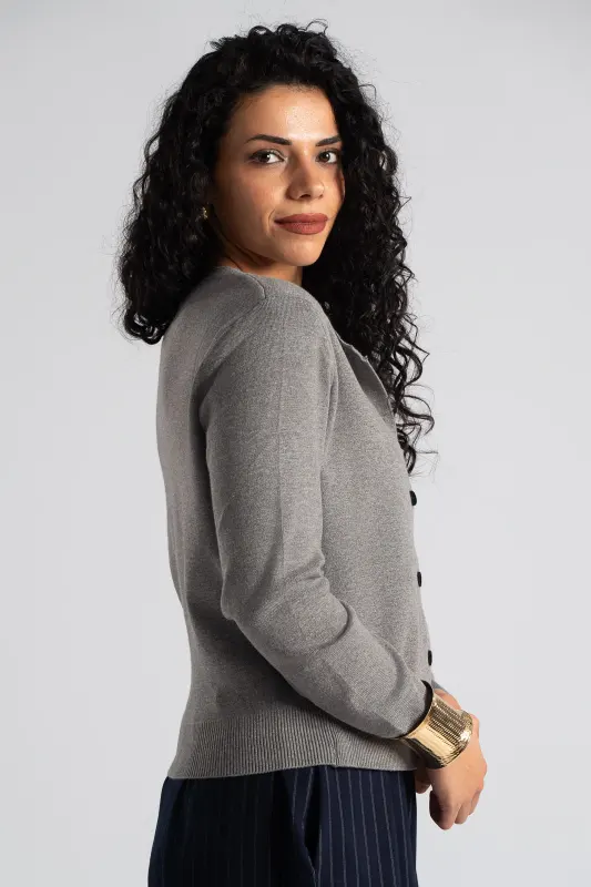 Ζακέτα Νημάτινη Rib Λεπτομέριες