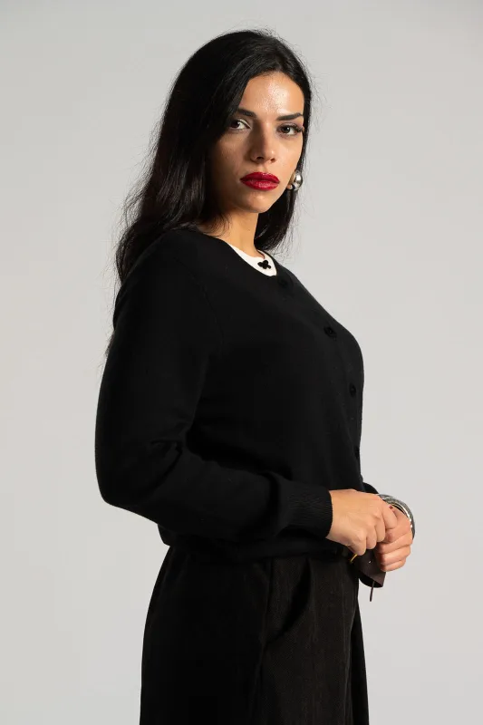 Cardigan Knitted Rib Details