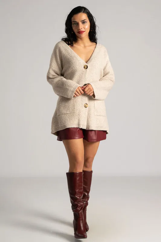 Cardigan Knitted Rib Trim