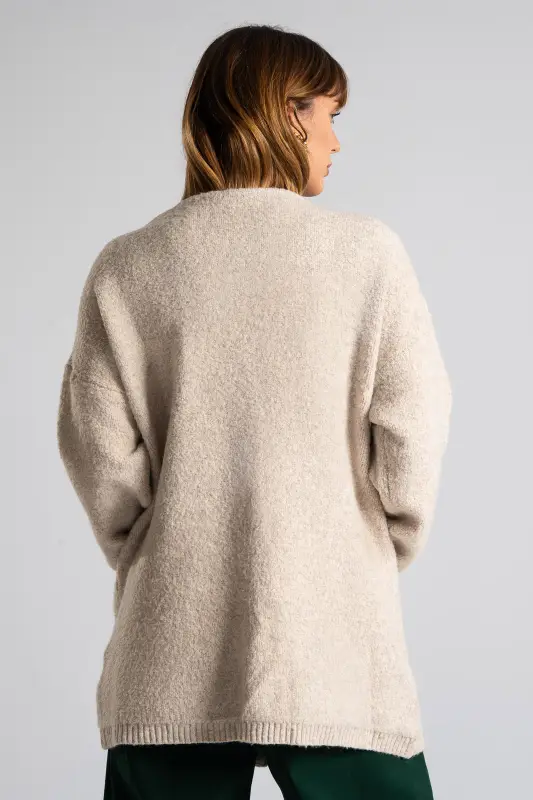 Cardigan Knitted Rib Trim