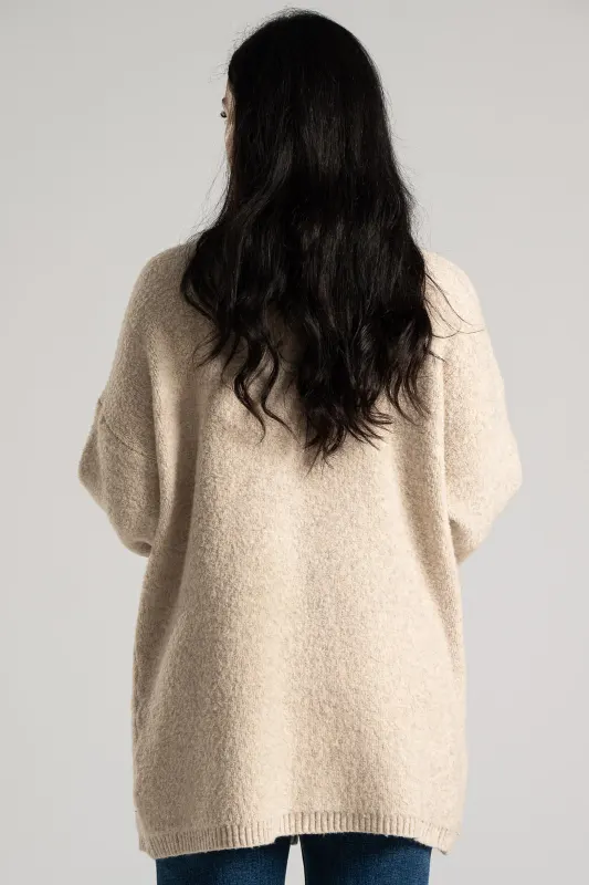 Ζακέτα Νημάτινη Rib Τελείωμα