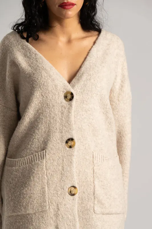 Cardigan Knitted Rib Trim