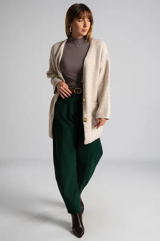 Cardigan Knitted Rib Trim