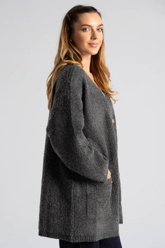 Cardigan Knitted Rib Trim