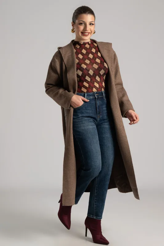 Ζακέτα Νημάτινη Τσέπες Δερματίνη