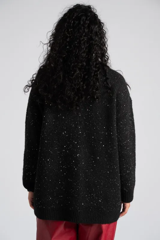 Ζακέτα Παγιέτα Λουλούδια Διακοσμητικά