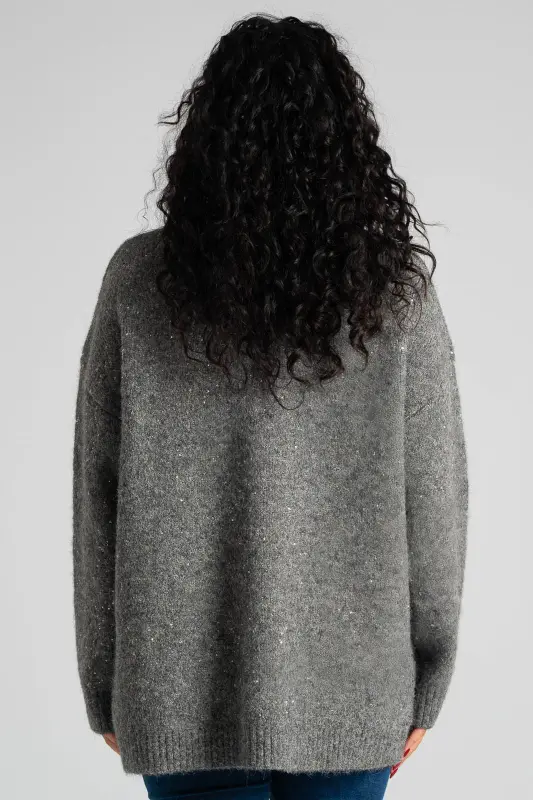 Cardigan Sequin Decorative Flowers 