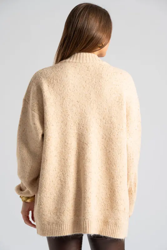 Cardigan Sequin Decorative Flowers 