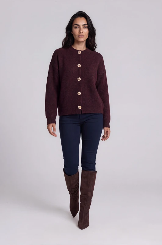 Ζακέτα Πλεκτή Με Εντυπωσιακά Κουμπιά