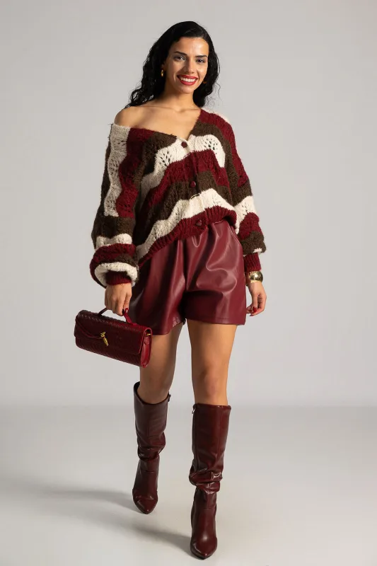 Ζακέτα Πλεκτή Καρδούλες Κουμπιά