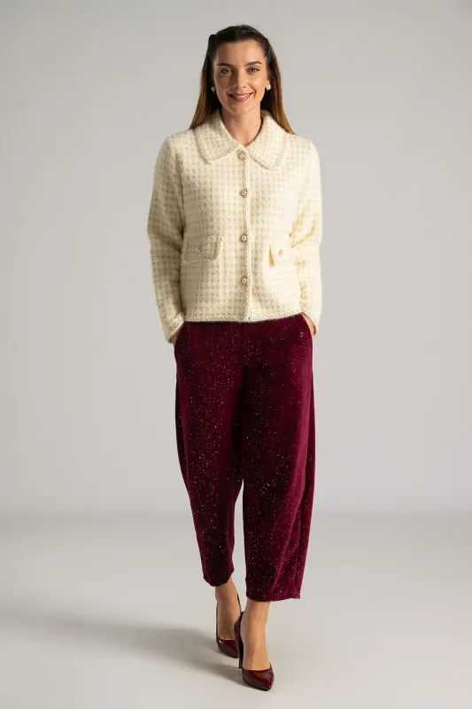 Ζακέτα Πλεκτή Κουμπιά Πέρλες