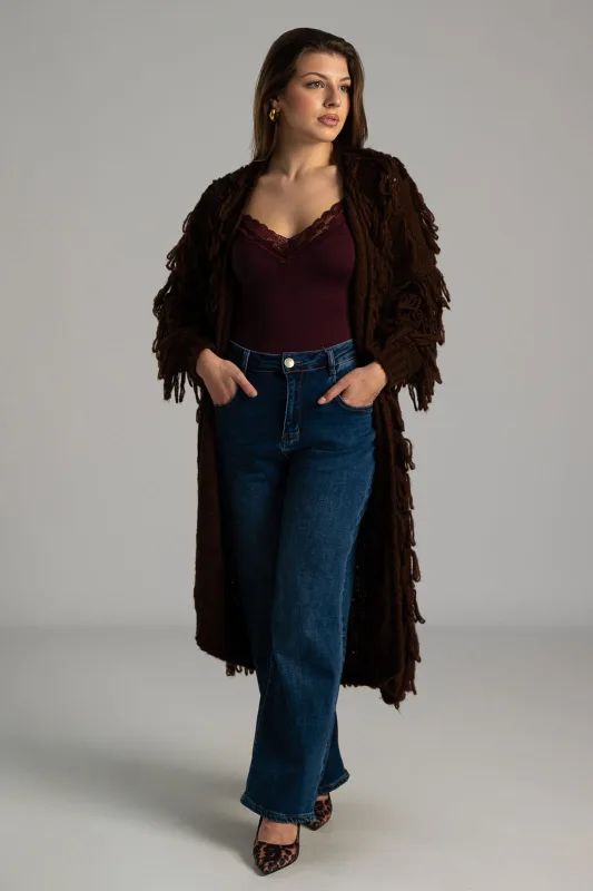 Cardigan Knitted Fringe