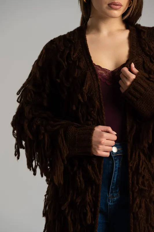 Cardigan Knitted Fringe
