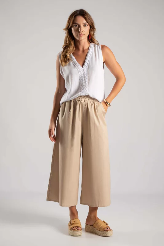 Cotton Zip Kilot Waistband