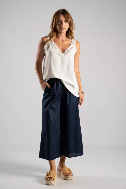 Cotton Zip Kilot Waistband