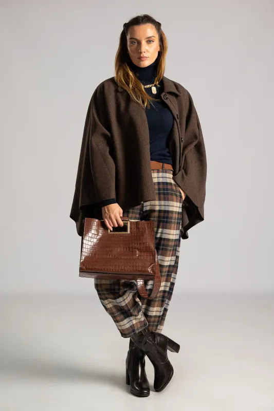 Turtleneck Knitted Blouse Solid Color