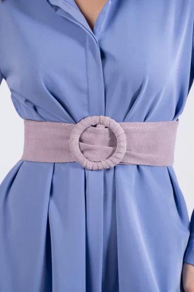 Leather belt Suede Lilac