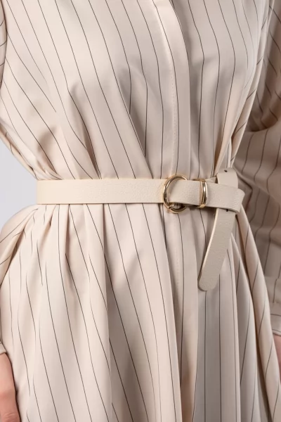 Leatherette Belt Tocas Cream