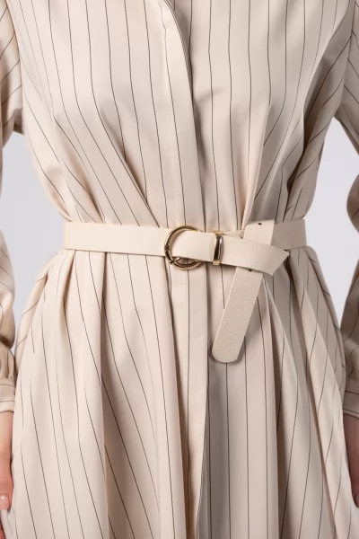 Leatherette Belt Tocas Cream