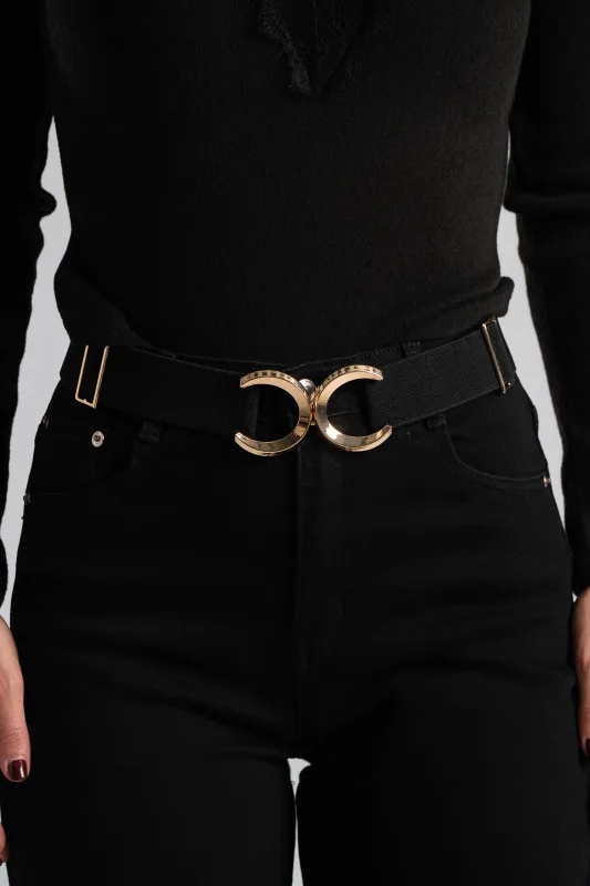 Double Buckle Elastic Belt 
