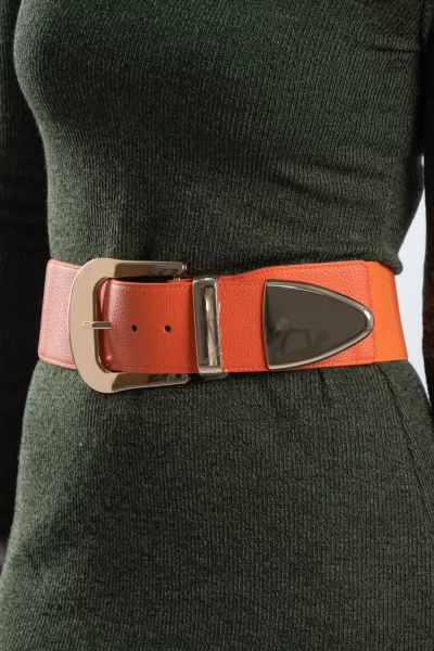 Belt Elastic Waistband Orange