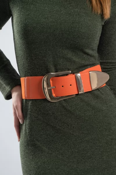 Belt Elastic Waistband Orange