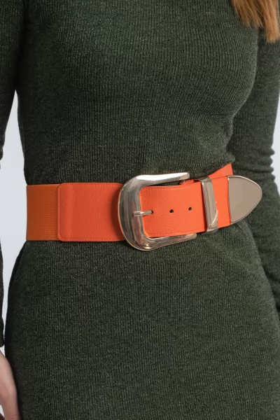 Belt Elastic Waistband Orange