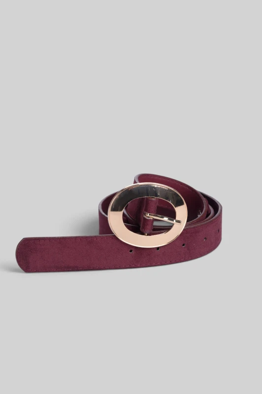 Belt Suede Gold Oval Clasp