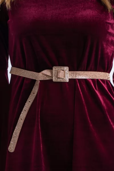 Belt Rhinestones Rose Gold