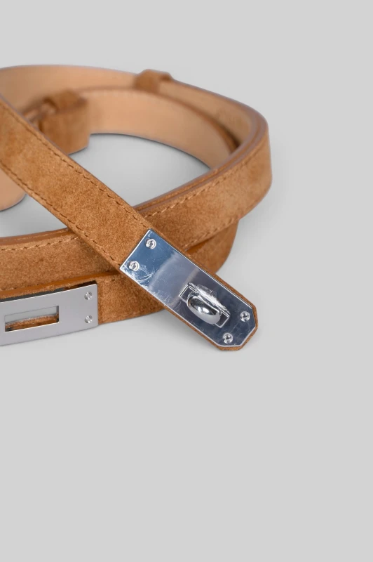 Adjustable Suede Belt Silver Clasp