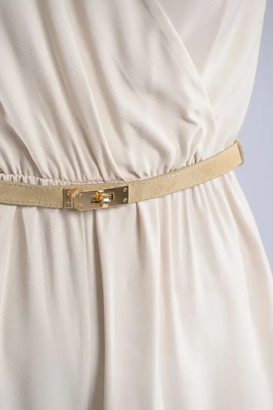 Adjustable Suede Belt