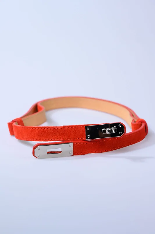 Adjustable Suede Belt