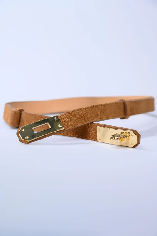 Adjustable Suede Belt