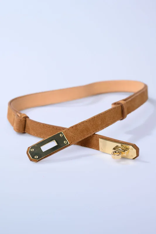 Adjustable Suede Belt